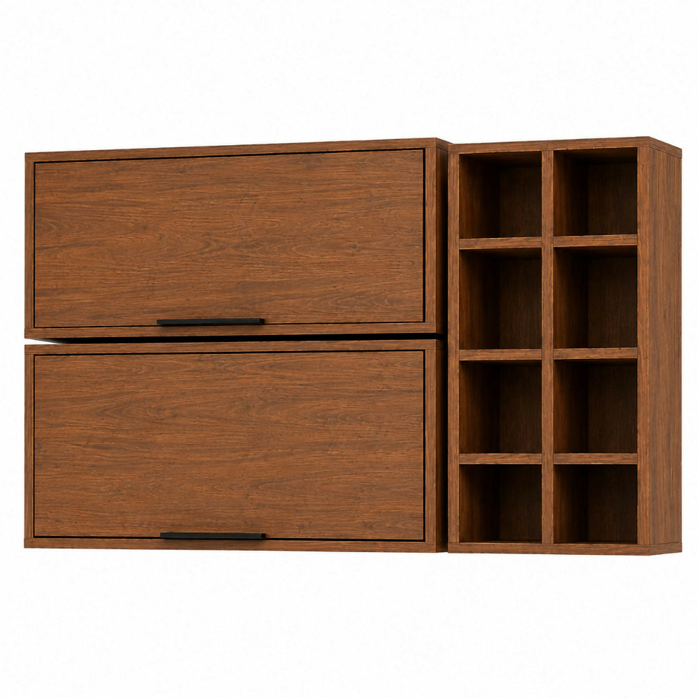 Cocina 120 cm Tahití 4 Puertas 2 Cajones - Natural/Blanco Apagado