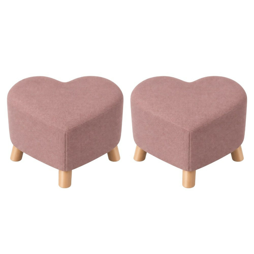 Puff Posa Pie Cora 30x30 Rosa Setx2