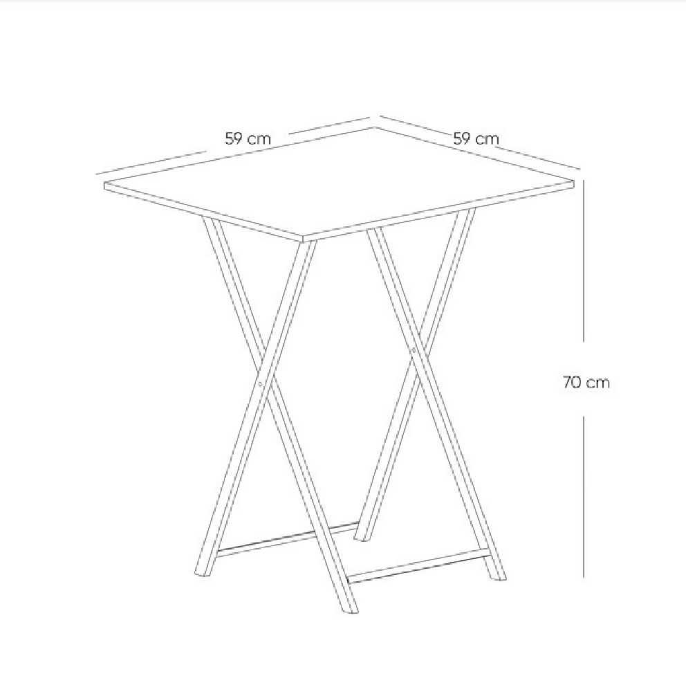 Mesa Plegable Metálica Cuadrata