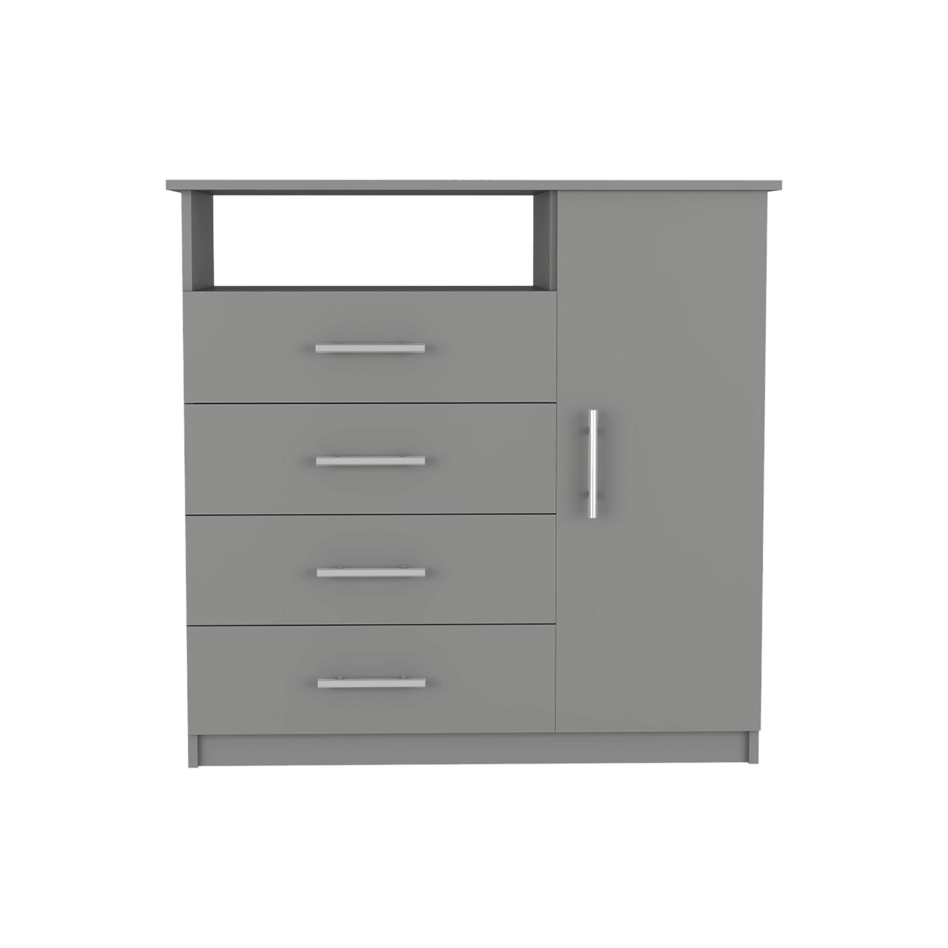 Organizador Barlovento, Gris, con Cuatro Cajones Para Guardar Ropa CF - VIRTUAL MUEBLES