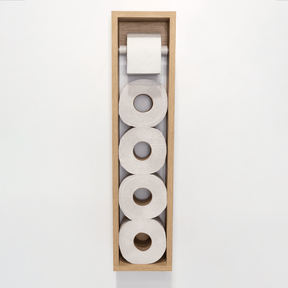 Organizador de Papel Balí, Beige, con almacenamiento para cuatro rollos X2 Unidades - VIRTUAL MUEBLES