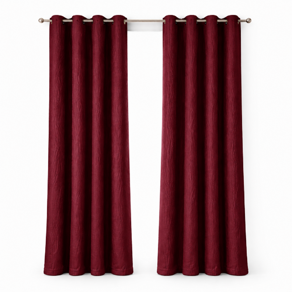 Cortinas jacquard blackout vino tinto