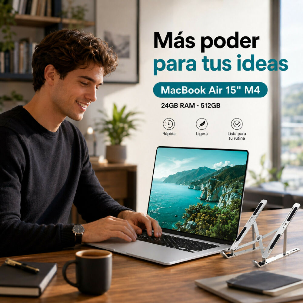 Macbook Air 15 Pulgadas Chip M4 24gb Ram 512gb Almacenamiento Laptop Apple De Alta Eficiencia + Obsequio