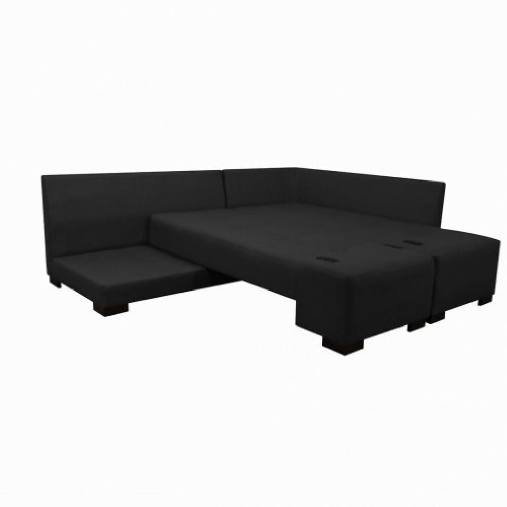 Sala Cama Sterimberg En Tela Negro - Amoblando
