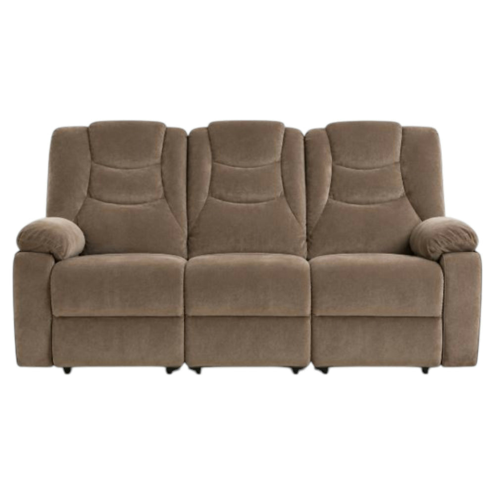 Sofá Reclinable 3 Puestos Color Café Kalerin Premium