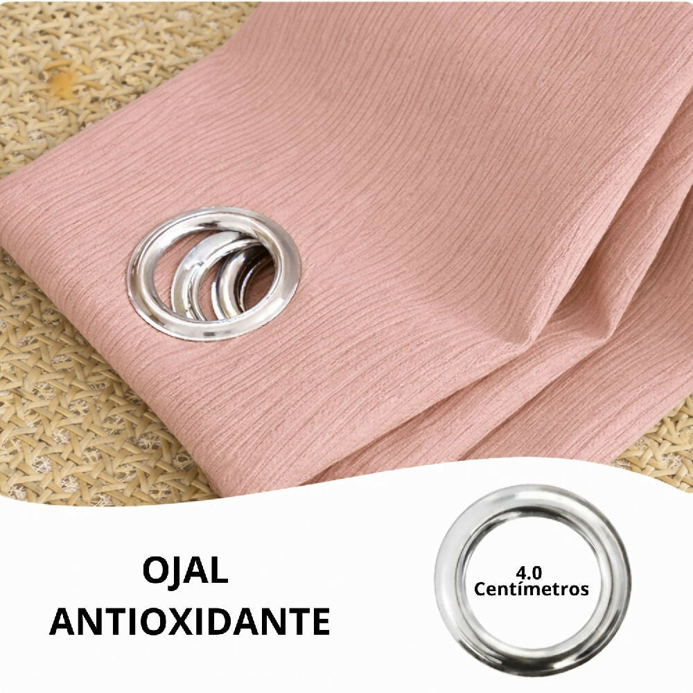 Cortinas jacquard blackout rosado