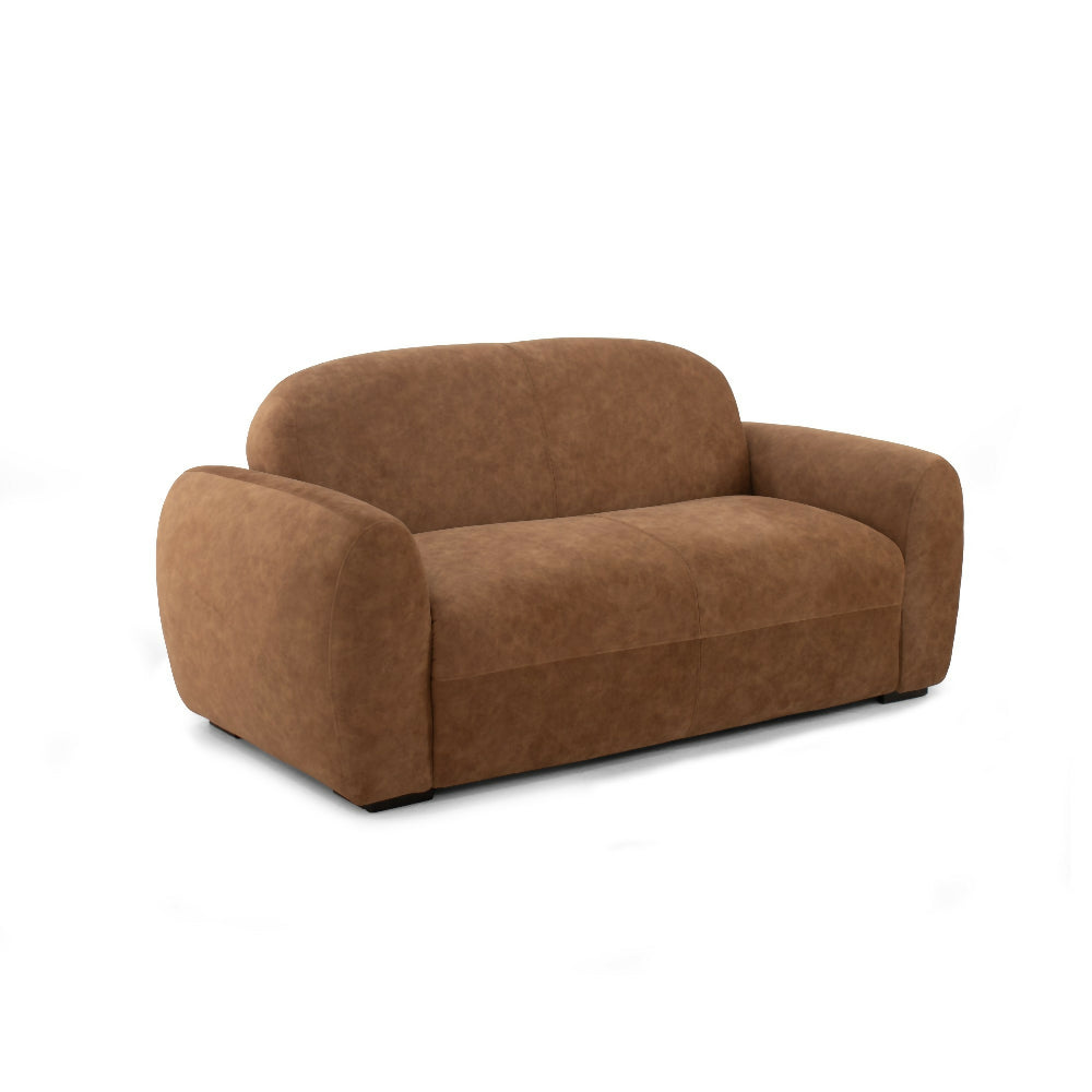 Sofa Auren 2 Puestos 185x88x83 cm Con Apoya Brazos Tela Miel