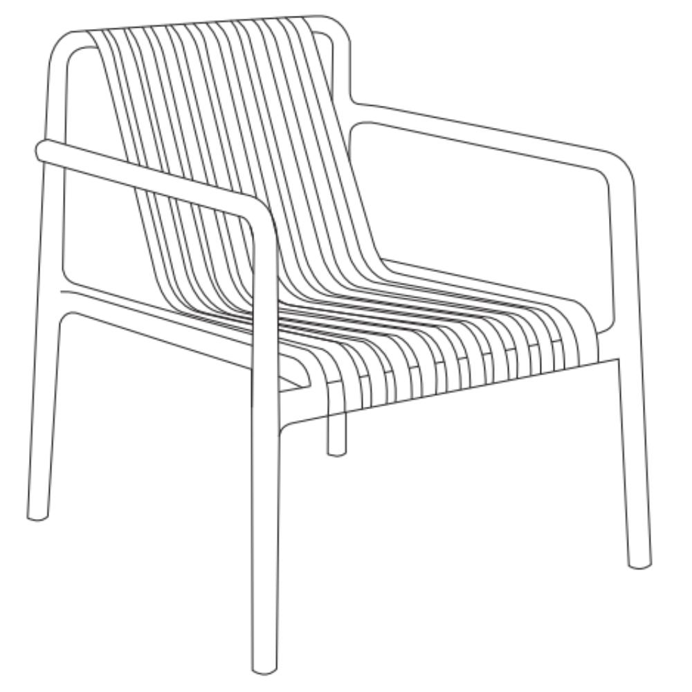 Silla Lounge Parma, Negro, Con espaldar y diseño Moderno X4