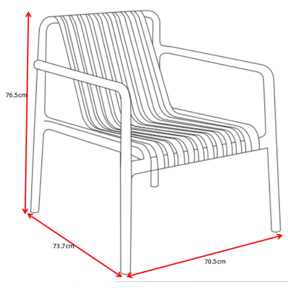Silla Lounge Parma, Negro, Con espaldar y diseño Moderno X4