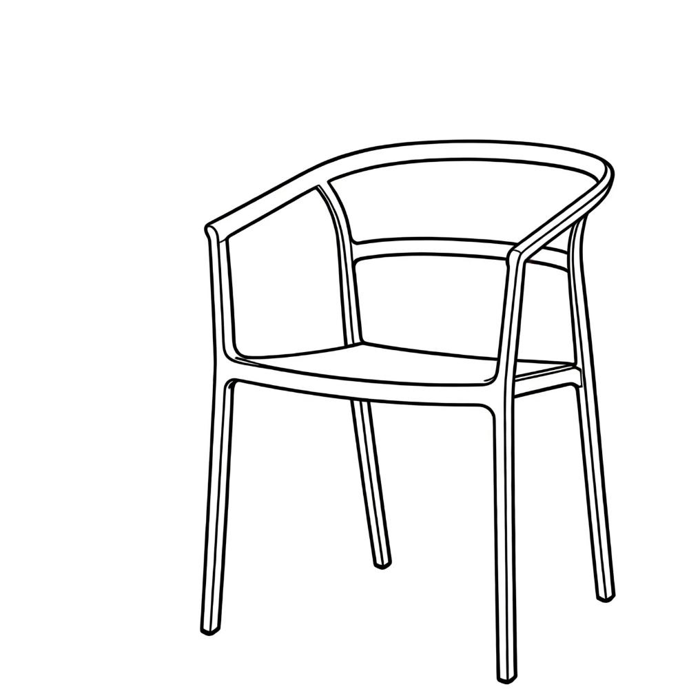 Silla Porto, Gris, Con espaldar minimalista y diseño Moderno