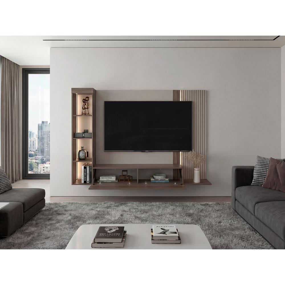 Panel de TV Gamma, Capri y Avellana con Espacio para Televisor de hasta 65"