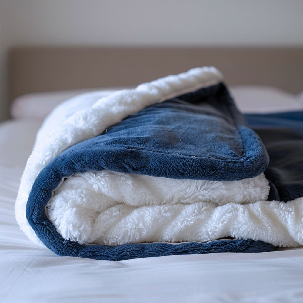 Cobija Lisa Piel de Durazno Mas Ovejero Cama Doble