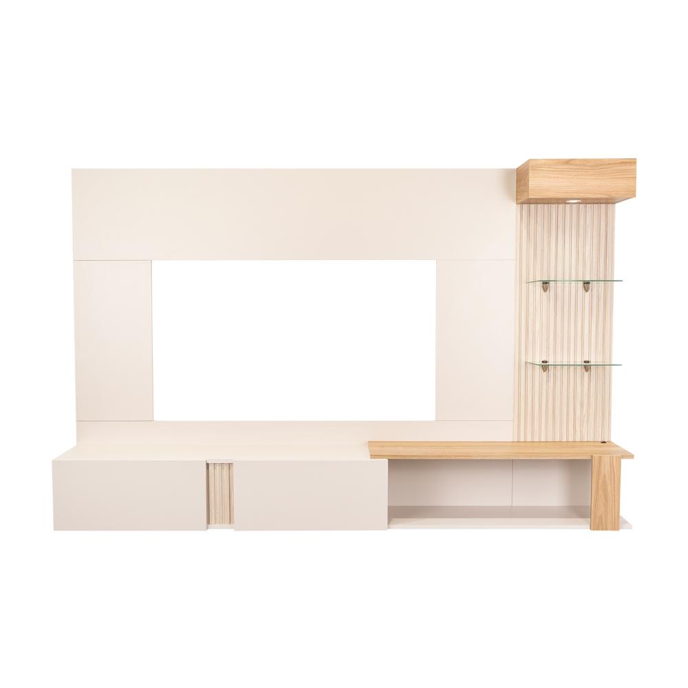 Panel de Tv Isolde, Capri y Fresno Europeo, con Espacio Para Televisor de Hasta 70 Pulgadas
