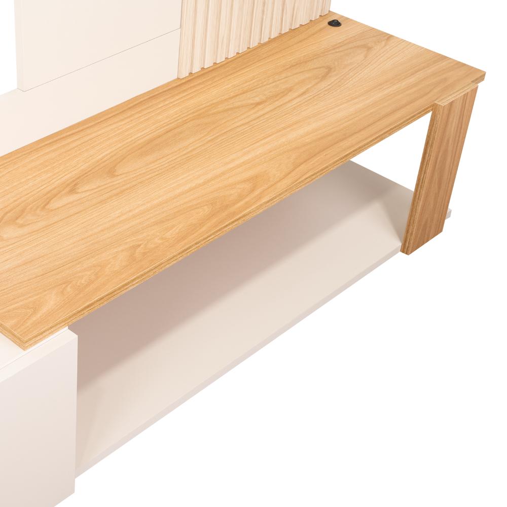 Panel de Tv Isolde, Capri y Fresno Europeo, con Espacio Para Televisor de Hasta 70 Pulgadas