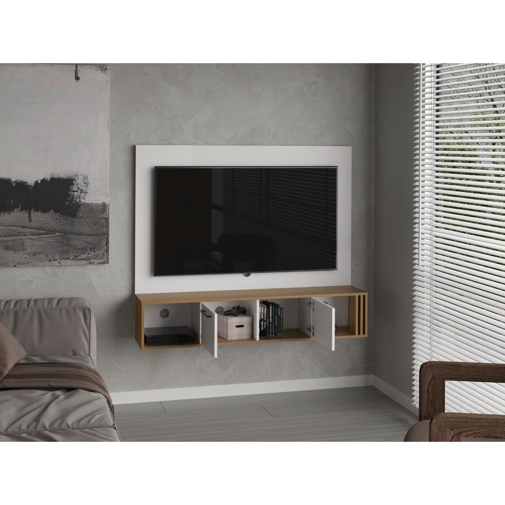 Panel de TV Vanez, Blanco y Fresno Europeo, para TV hasta 60'' ZF