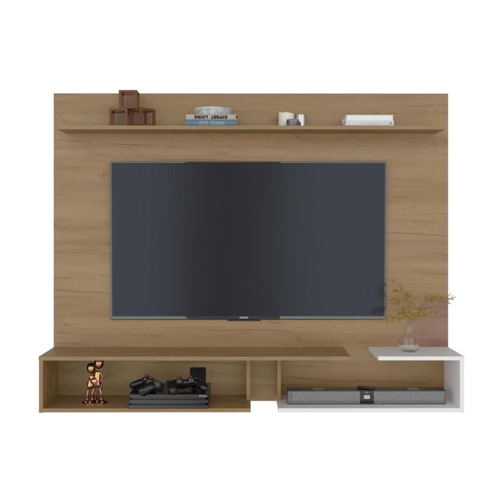 Panel de TV Desa, Kronos Fresno y Kronos Blanco, con Espacio para Televisor de hasta 65" ZF