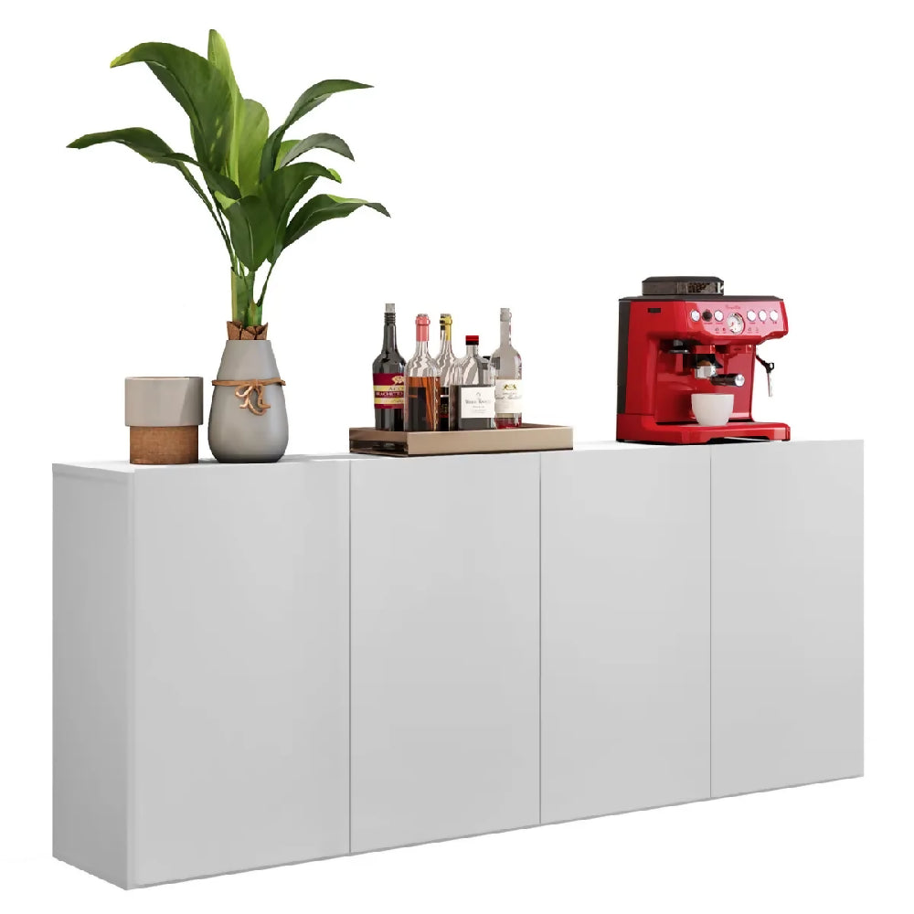 Aparador Buffet 4 Puertas Veneza Color Blanco