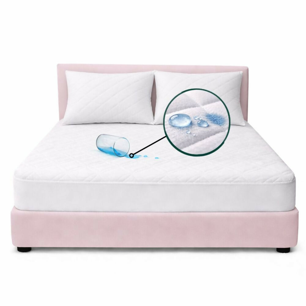 Combo protector colchon king antifluido blanco 200x200cm
