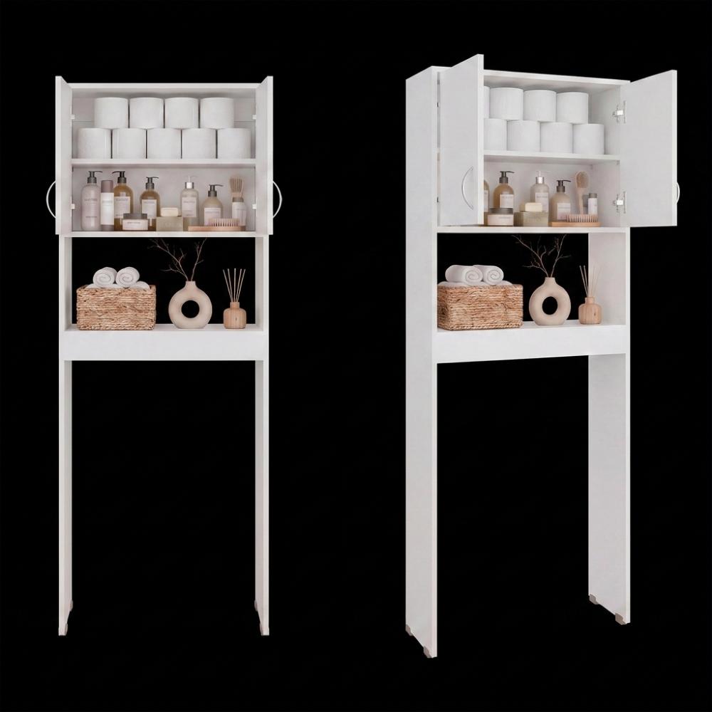 Gabinete de Baño Bristol-25, Kronos Blanco, Amplios Espacios para Colocar Objetos Decorativos ZF