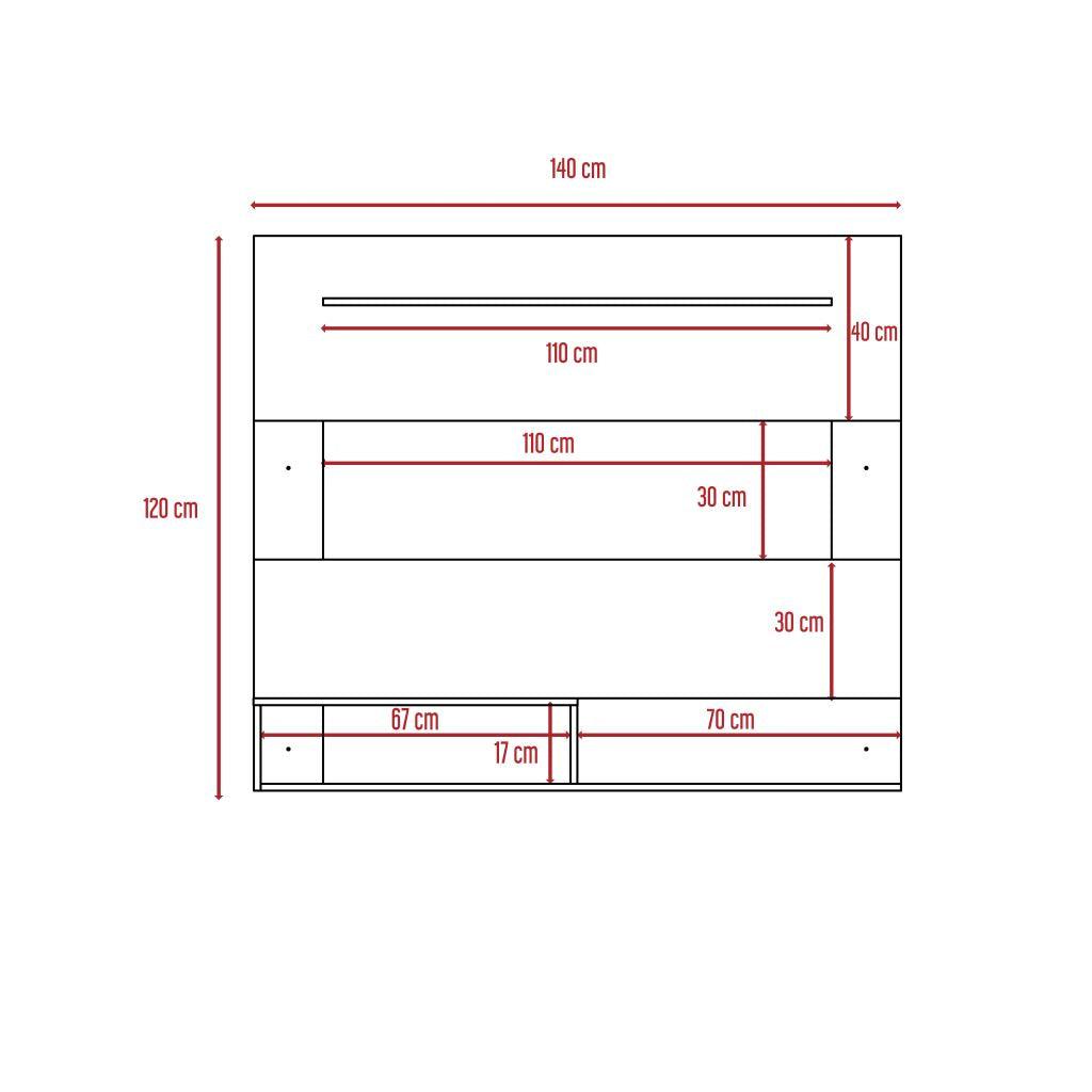 Panel de TV Ascher color Blanco para Sala.