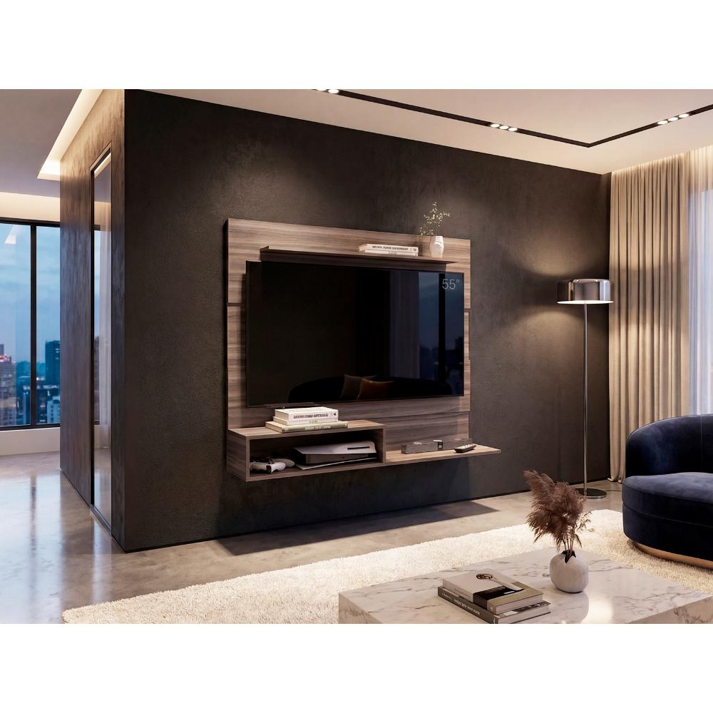 Mueble Multiusos Beijing, Avellana, para Televisor de 55 Pulgadas