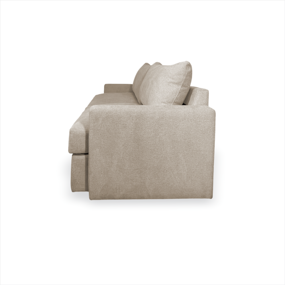 Sofá Crate 3 puestos Taupe