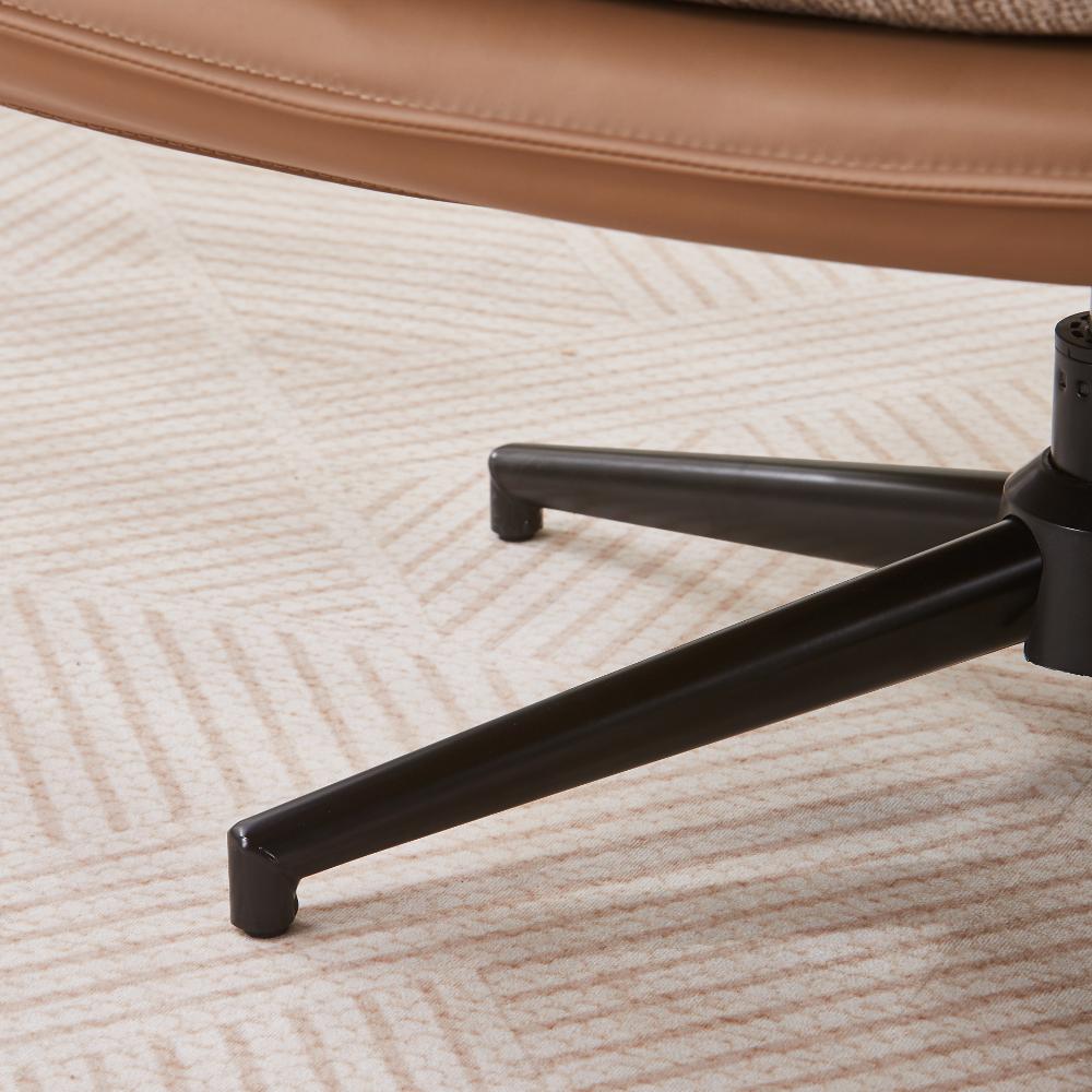 Poltrona Giratoria Marsella, Taupe y Beige, Con Diseño Moderno