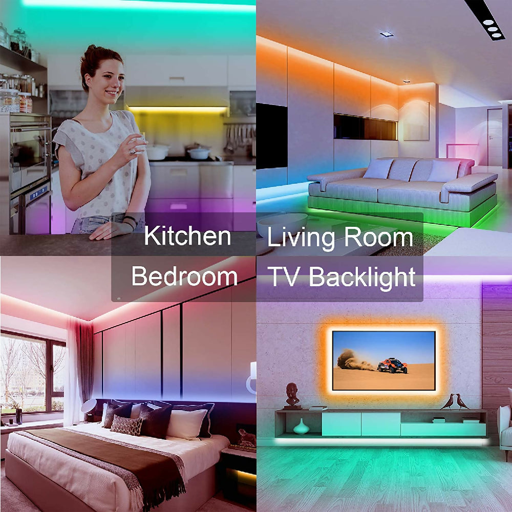 Cinta de Luz LED 30mts Bluetooth 5050 RGB + Control
