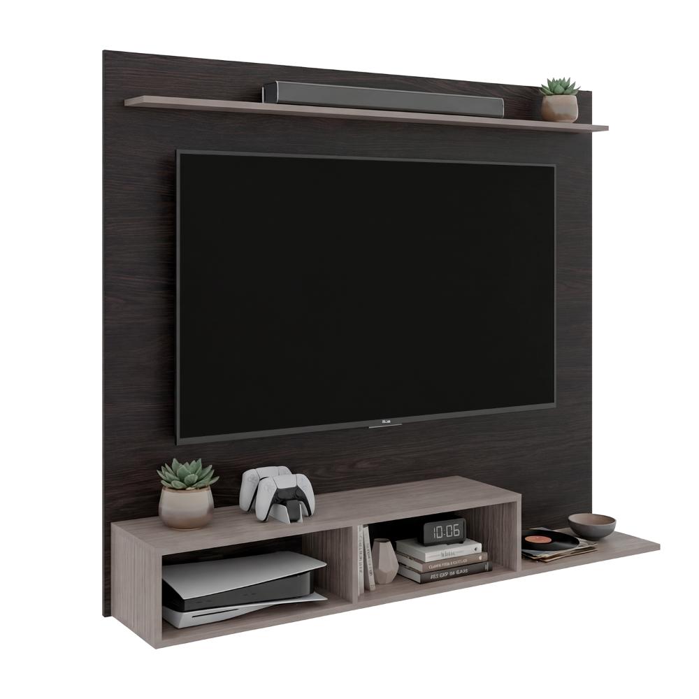Panel de TV Munt, Positano y Wengue, con Espacio para Televisor de hasta 70" ZF