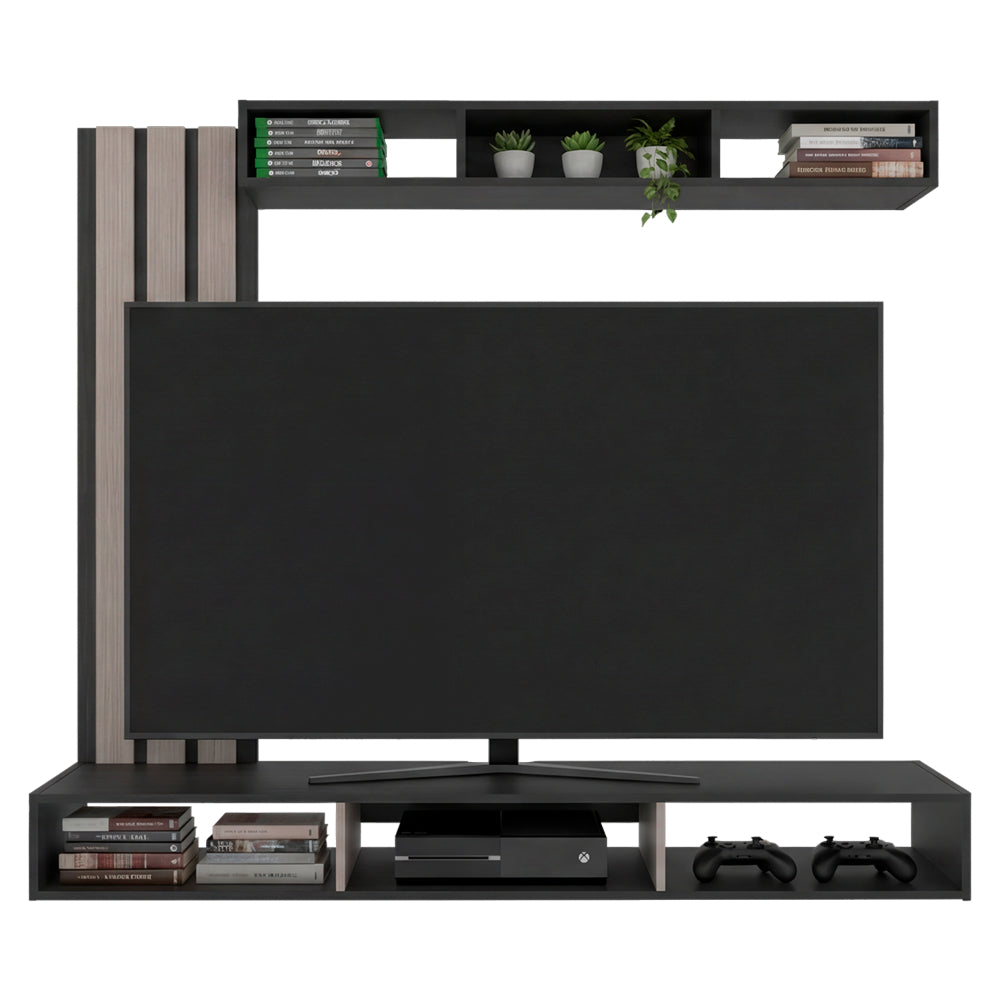 Panel de Tv Joice, Wengue y Positano, con Espacio Para Televisor de Hasta 65"