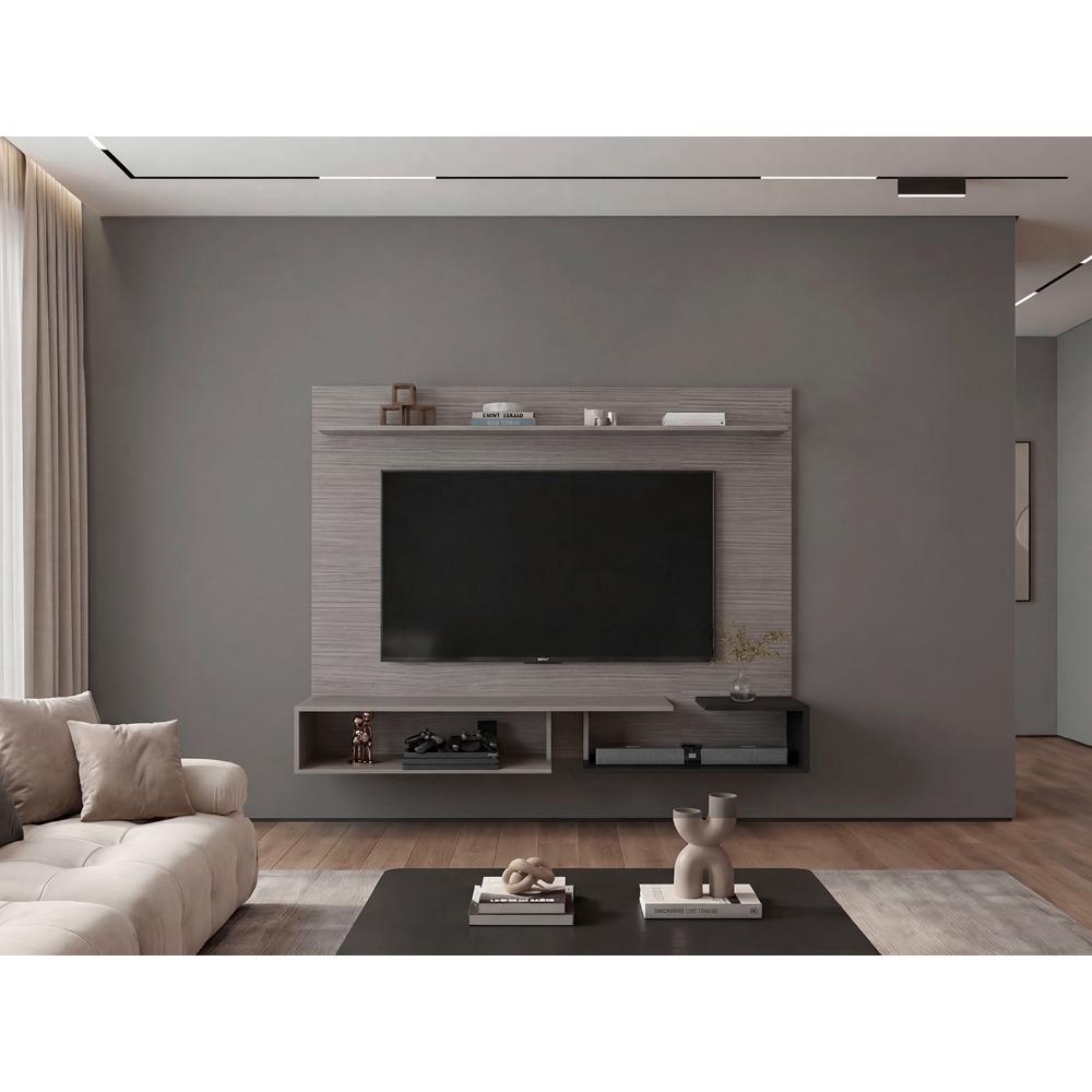 Panel de TV Desa, Positano y Kronos Wengue, con Espacio para Televisor de hasta 65" ZF