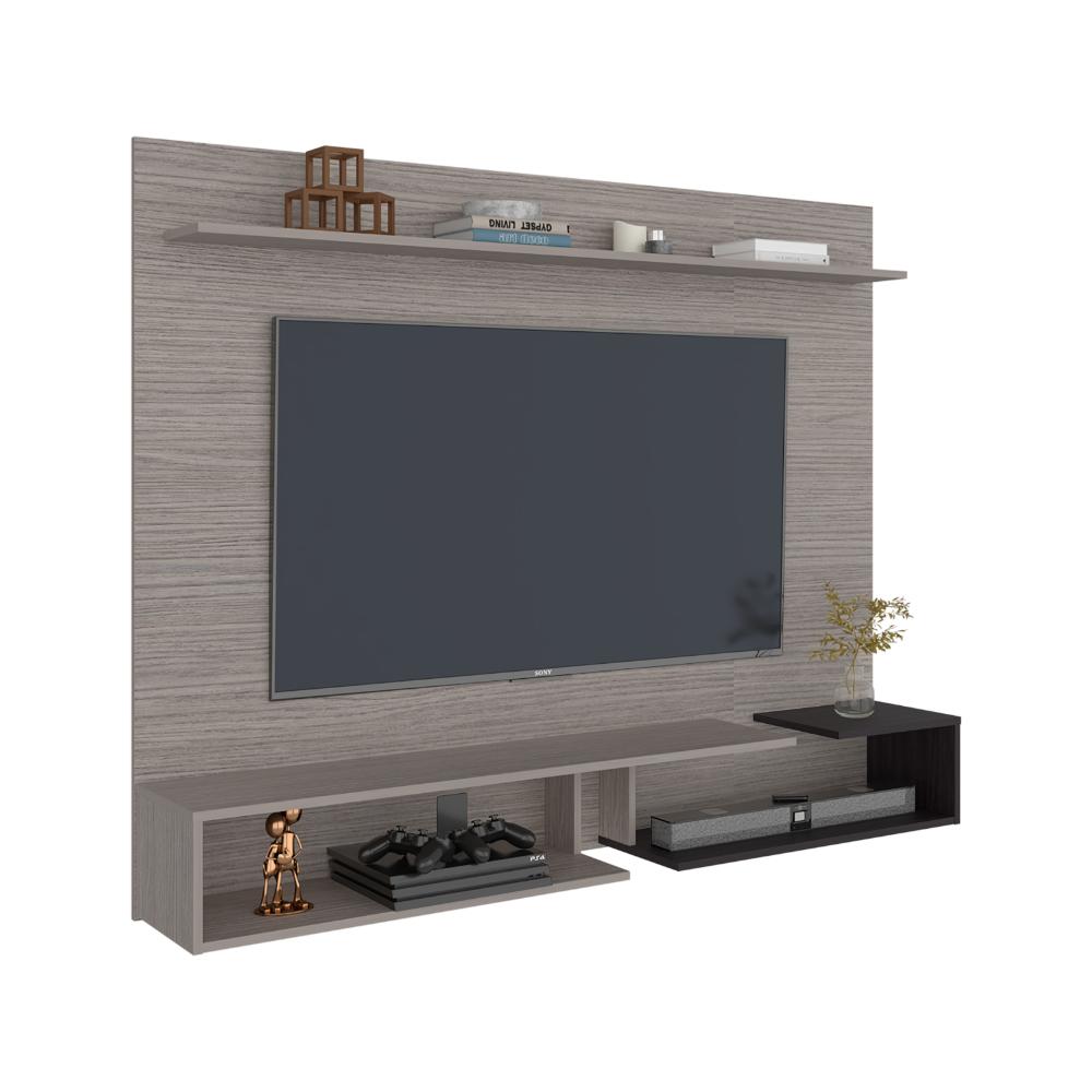 Panel de TV Desa, Positano y Kronos Wengue, con Espacio para Televisor de hasta 65" ZF