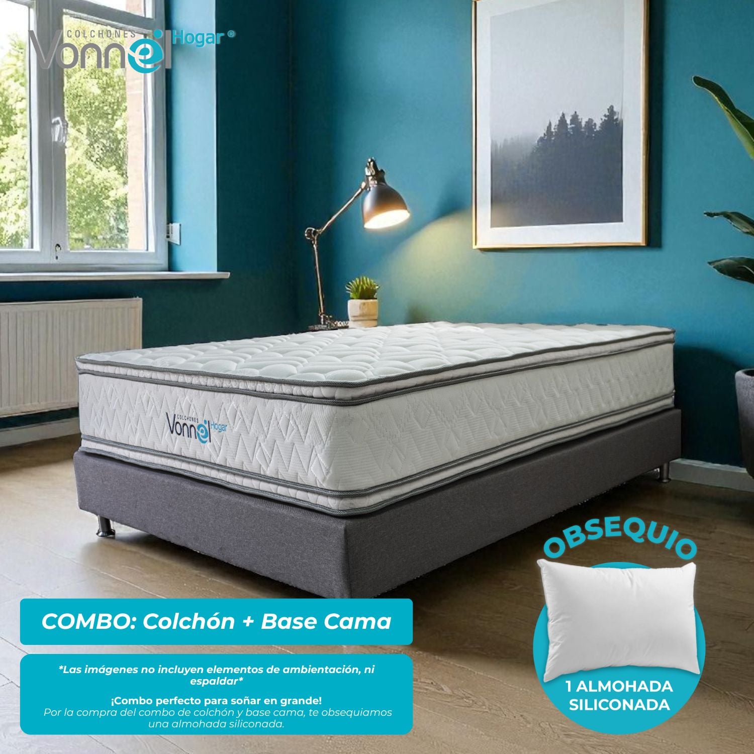 Colchón Combo Vonnel Semidoble (120 X 190 Cm ) Resortado Special Pillow
