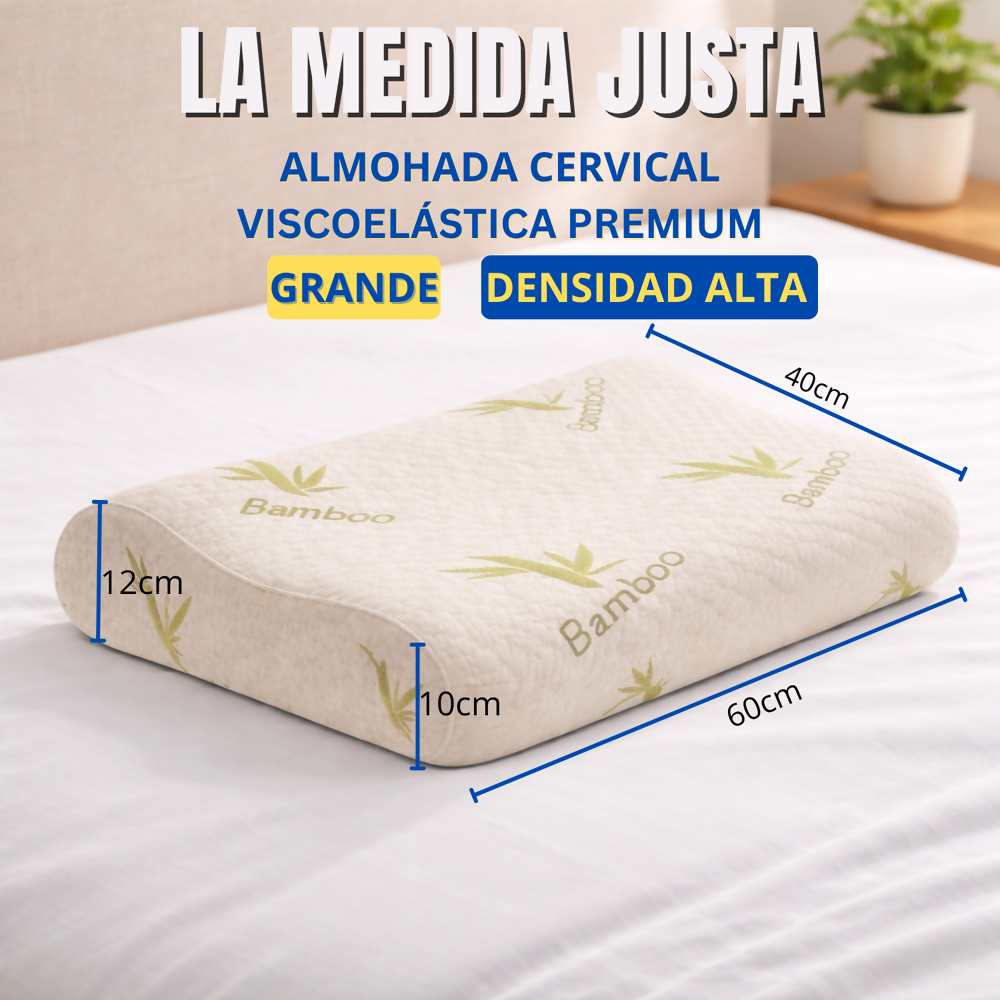 Almohada viscoelastica bamboo cervical