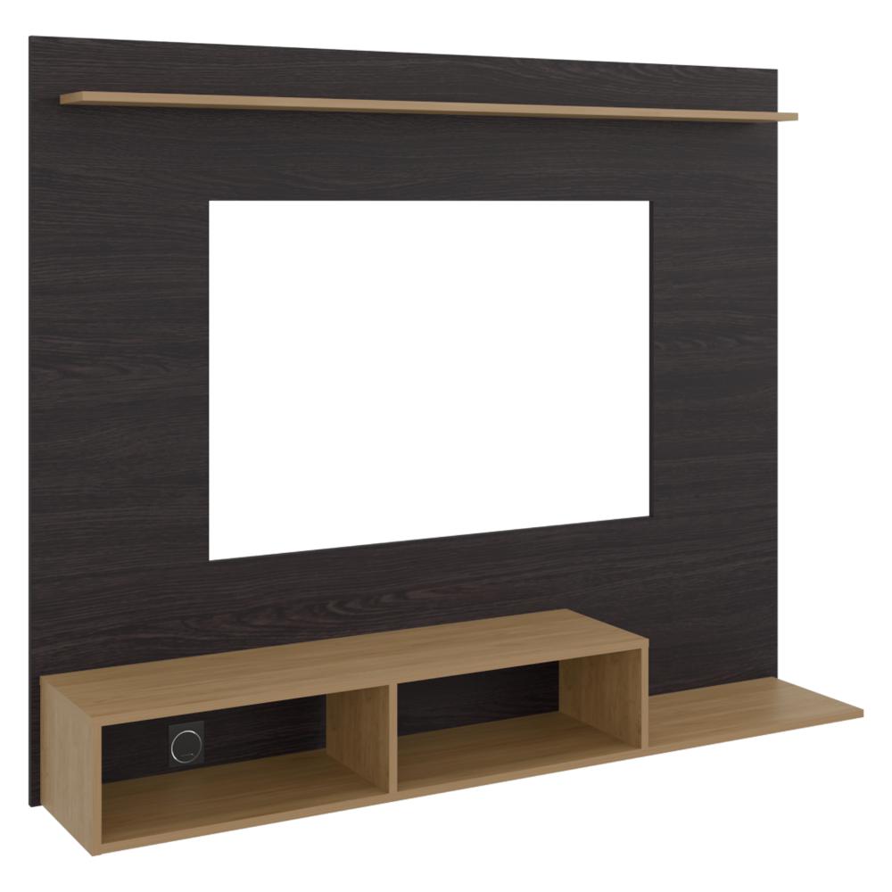 Panel de TV Munt, Kronos Wengue y Kronos Fresno, con Espacio para Televisor de hasta 70" ZF