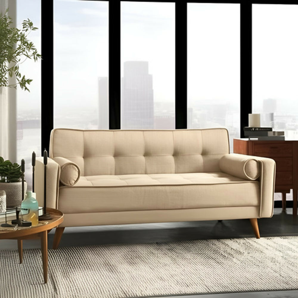 Sofa Cama Extra 3 Puestos Tela Beige