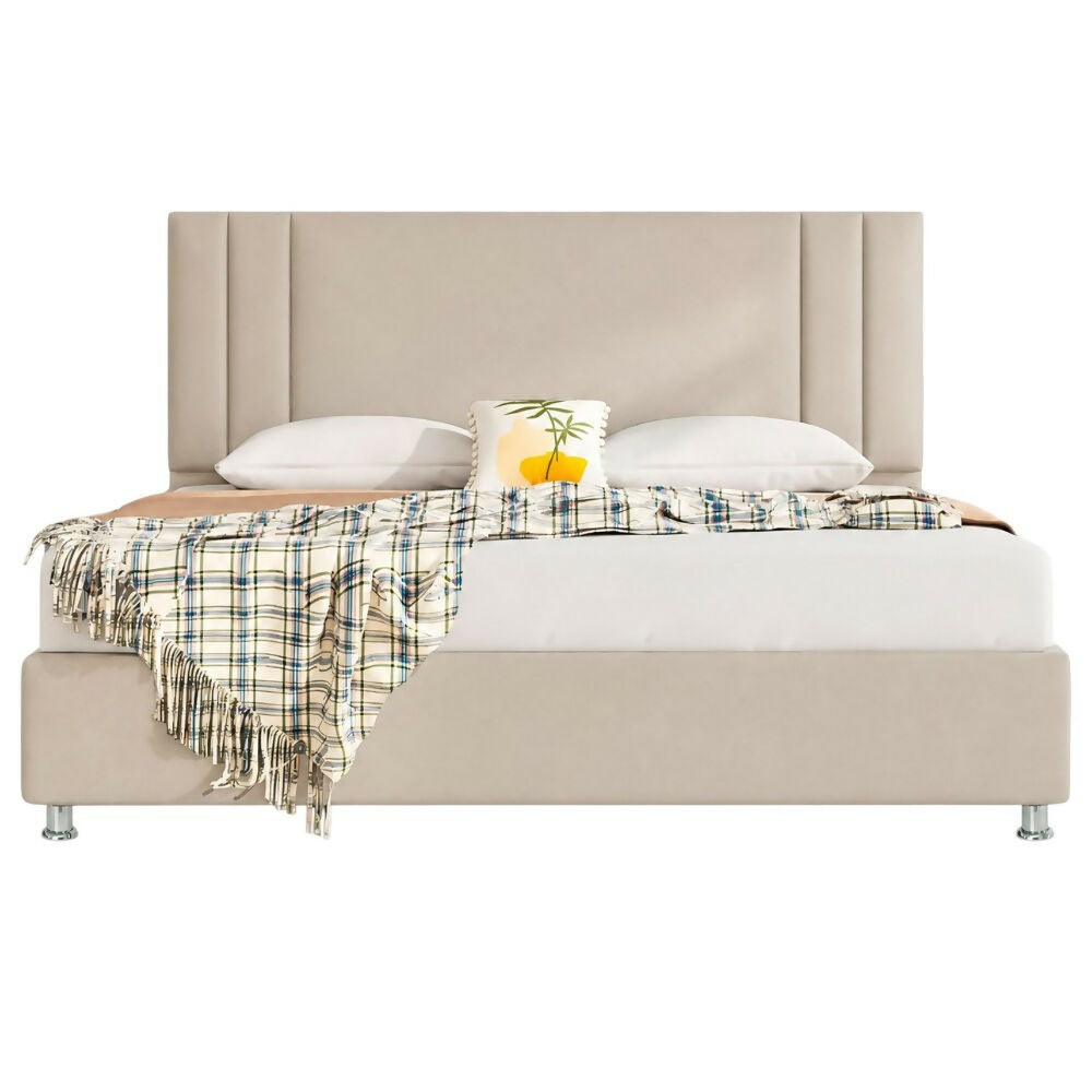 Cabecero Queen 160x60+55 Milán Beige Tela
