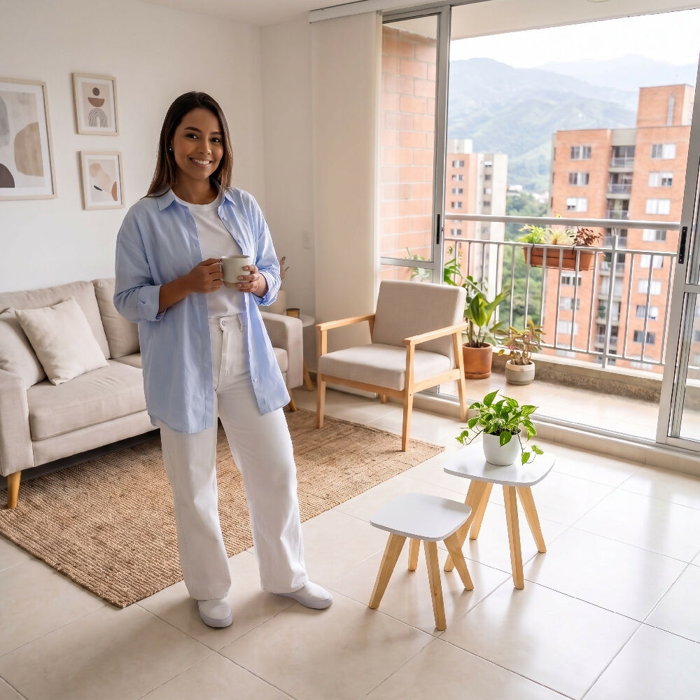 Mesa Auxiliar Nórdica Cuadrada - Set x 2 - Pequeña & Mediana