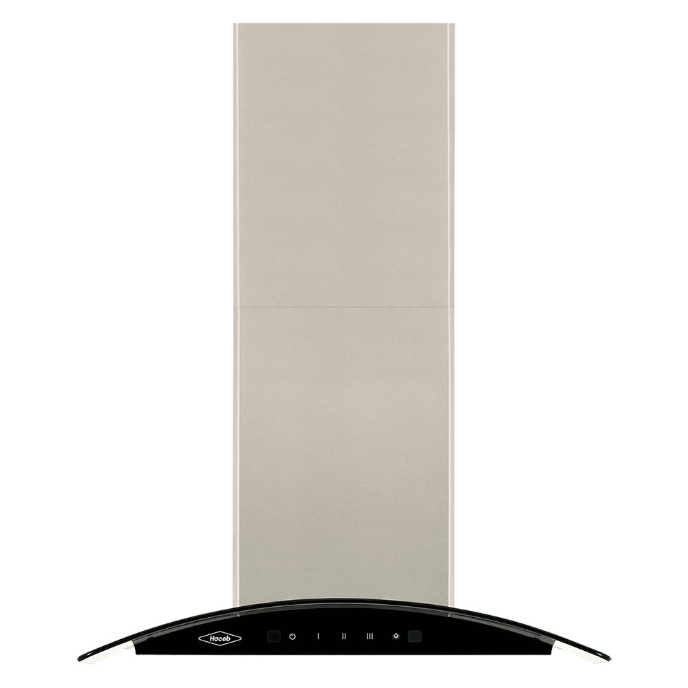 Campana Peninsula Vidrio Inox 60 Cm 3 Velocidades, Negro