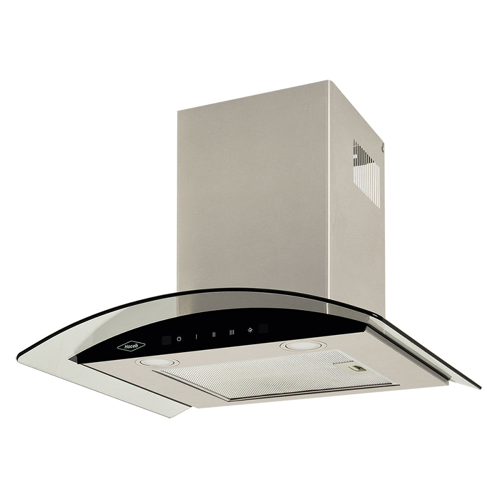 Campana Peninsula Vidrio Inox 60 Cm 3 Velocidades, Negro