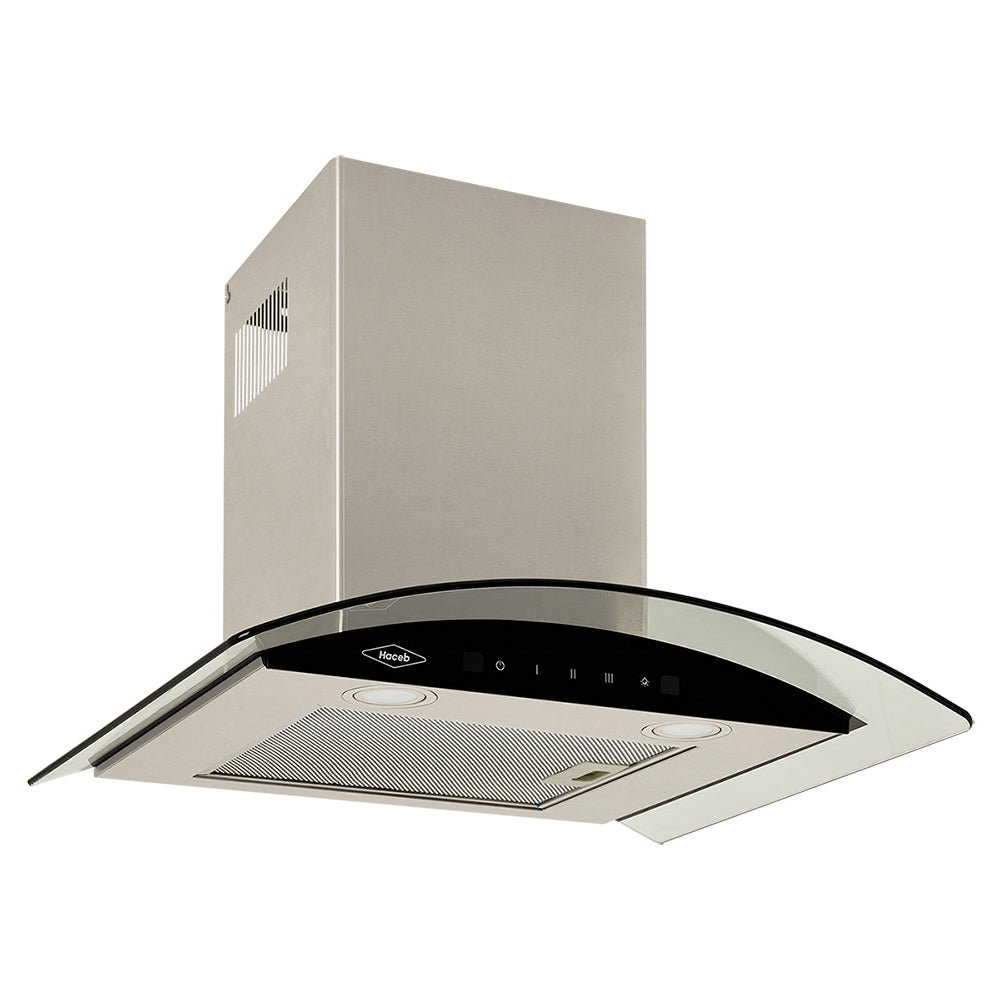 Campana Peninsula Vidrio Inox 60 Cm 3 Velocidades, Negro