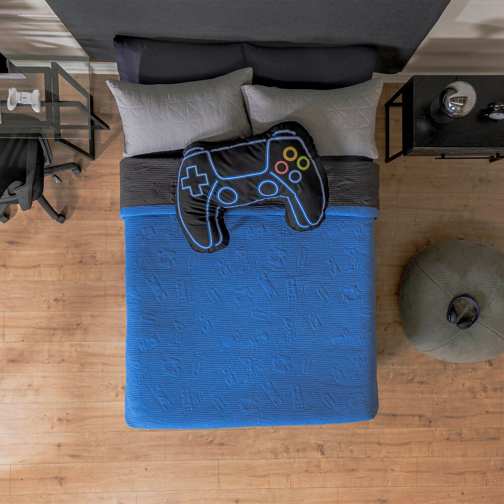 Edredón Novo Gamer, para Cama Doble, 2 Vistas