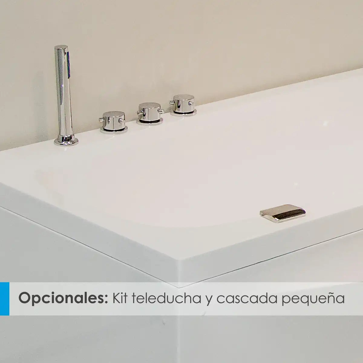 Hidromasaje de Empotrar Francesa 160X90 con Cascada de Llenado con Terapias