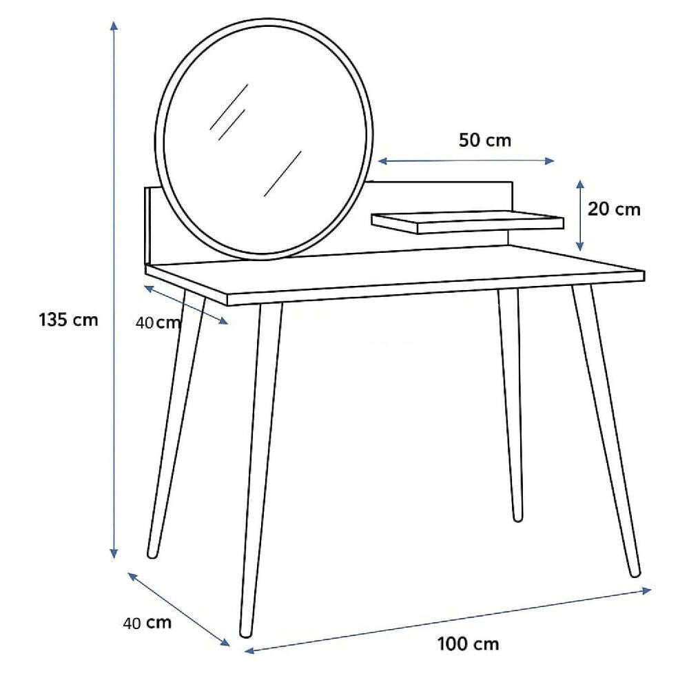 Tocador Nice 135x100x40cm Blanco