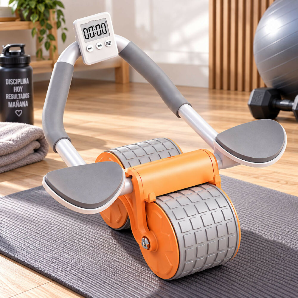 Rueda Abdominal Con Apoyabrazos Y Temporizador Estructura Ergonómica