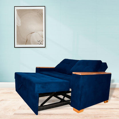 Sofacama Weber Azul Petroleo