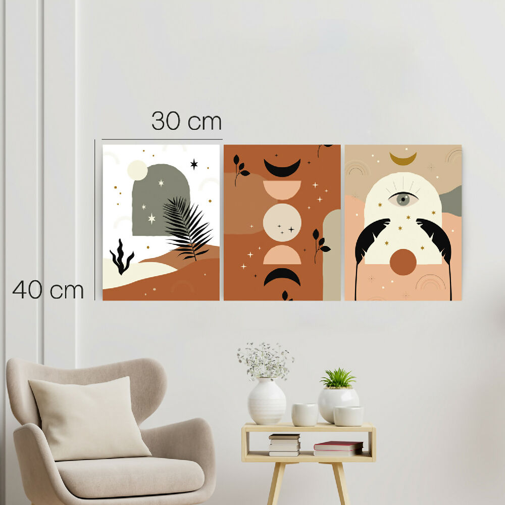 Cuadros Decorativos  Triptico Magic Eye 30x40