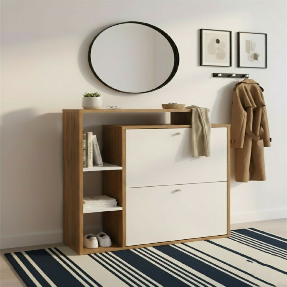 Organizador Zapatero Jenny 90x80x25cm Madera-Blanco
