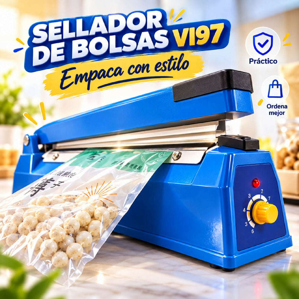 Sellador De Bolsas Térmico VI97 Dispositivo Práctico Y Seguro Para Uso Doméstico Y Comercial