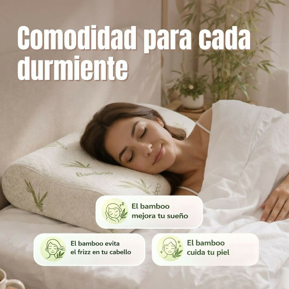 Almohada viscoelastica bamboo cervical